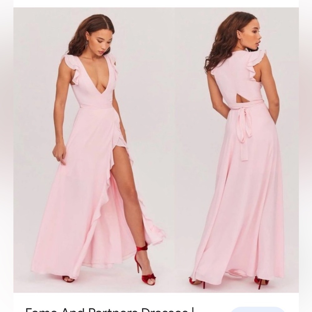 Fame and Partners Kira  Wrap Pink Dress